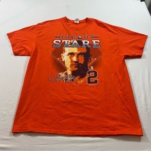 Gildan Houston Astros Shirt men XL Alex Bergman’s Dugout Stare #2 Baseball Shirt